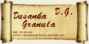 Dušanka Granula vizit kartica